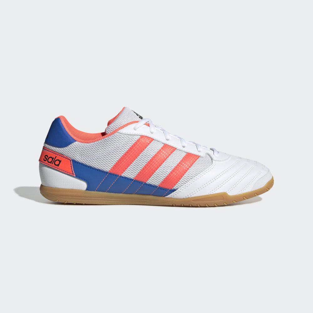 Adidas Men's Super Sala Indoor Football Shoes White/Coral/Blue Ireland FV2560